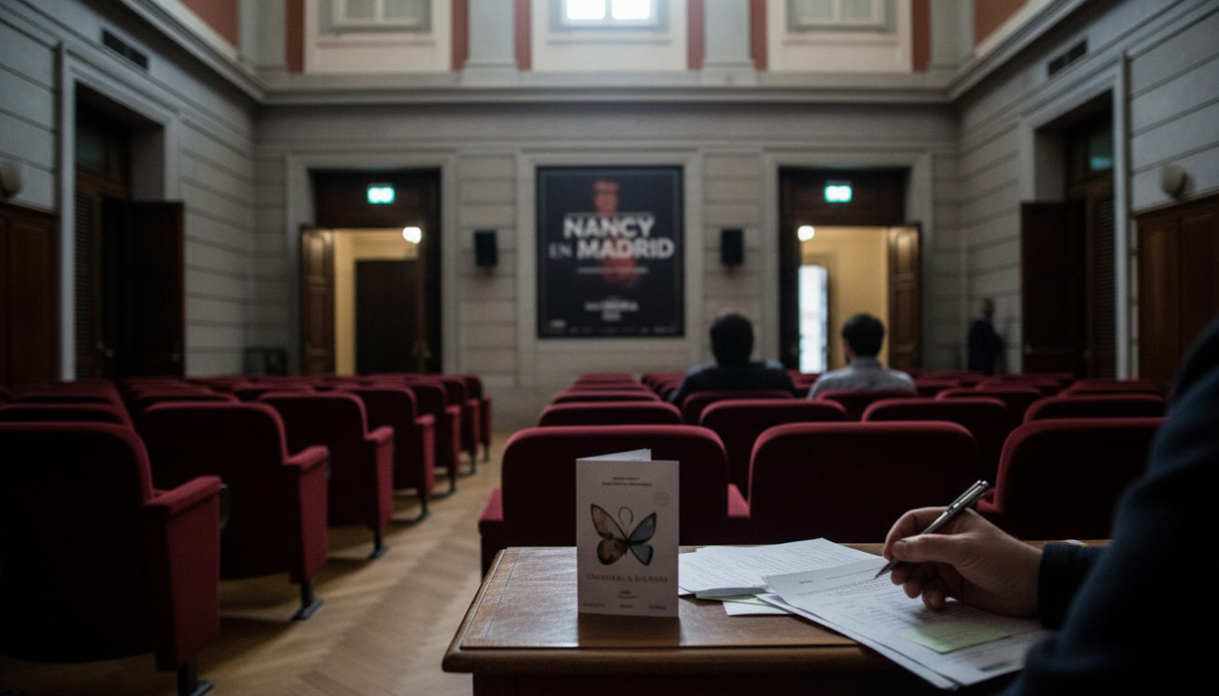 Sala de cine de Casa de América durante una proyección en Madrid